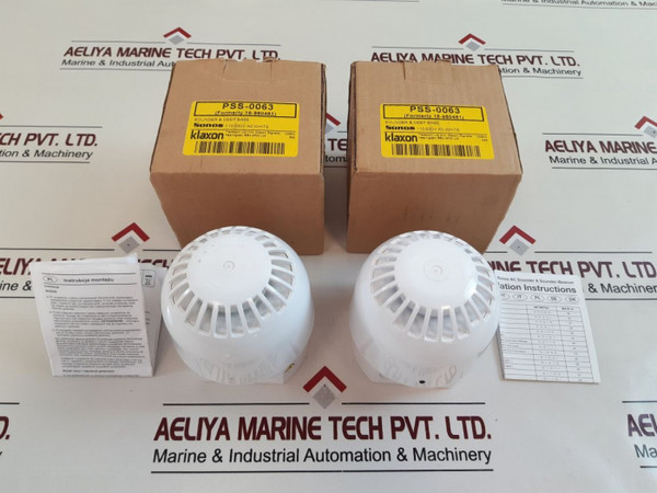 Pss-0063 Sounder & Deep Base Klaxon Sonos Ac White Alarm Siren