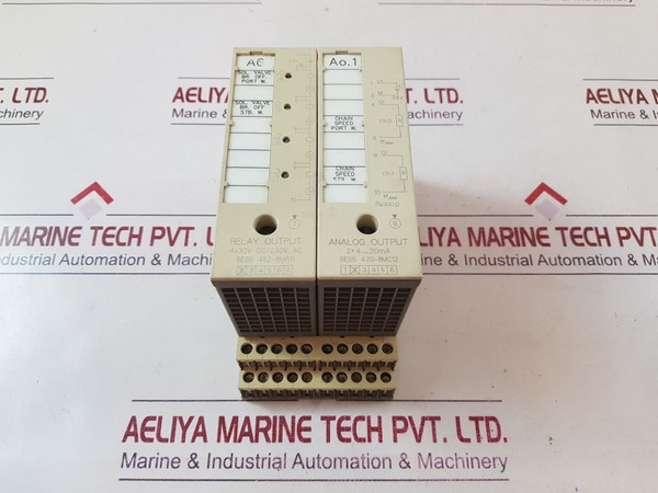 Siemens 6es5 452-8mr11 relay output, 6es5 470-8mc12 analog output with base