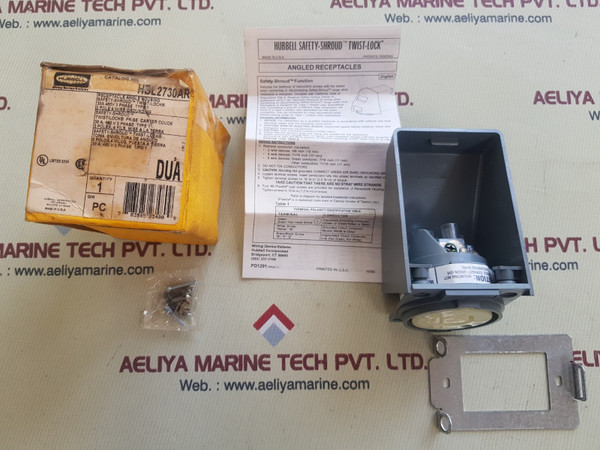 Hubbell hbl2730ar twist-lock electrical receptacle