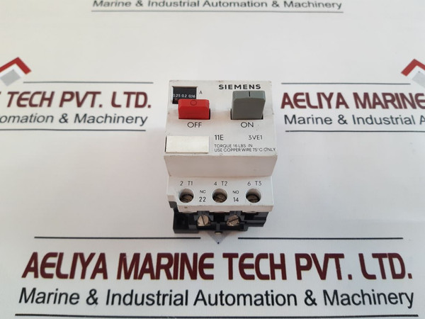 Siemens 3Ve1010-2C Motor Starter 75C 0,16-0,25A