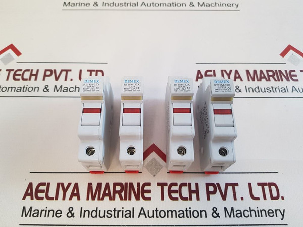 Set Of 7X Demex Rt18M-32X Fuse Holder 10X38 660V~32A Iec269