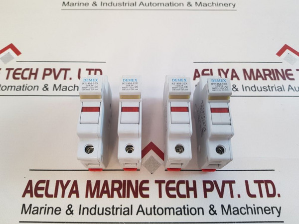 Set Of 7X Demex Rt18M-32X Fuse Holder 10X38 660V~32A Iec269