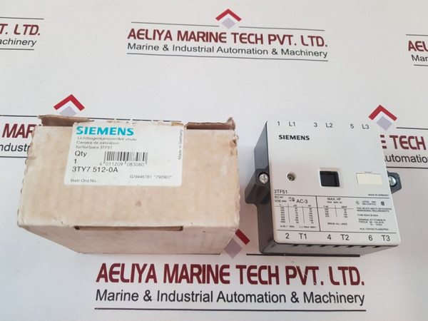 3Tf51 Siemens Motor Starter Contactor 150A,600V Ac