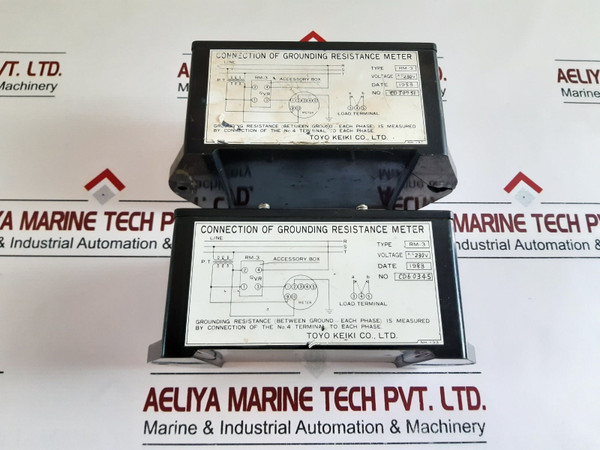 Toyo Keiki Rm-3 Connection Of Grounding Resistance Meter A.C. 230V