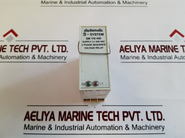 Electromatic Sm 170 440 3-phase Sequence Voltage Relay With Base 3X440 Vac