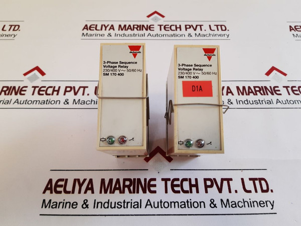Electromatic Sm 170 400 3-phase Sequence Voltage Relay With Base