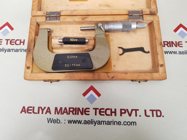 50-75mm micrometer, 0.01mm precision, 630gm weight