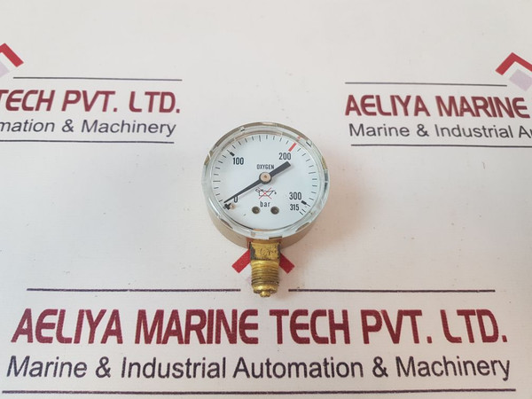 0-315 Bar Oxygen Gauge.