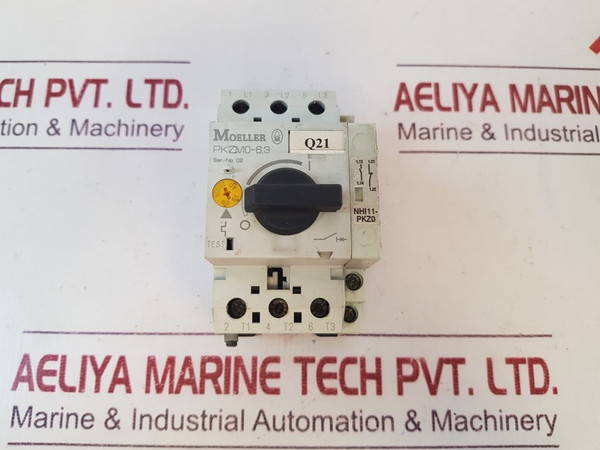 Moeller Pkzm0-6,3 Manual Motor Starter With Nhi11-pkz0 Auxiliary Contactor