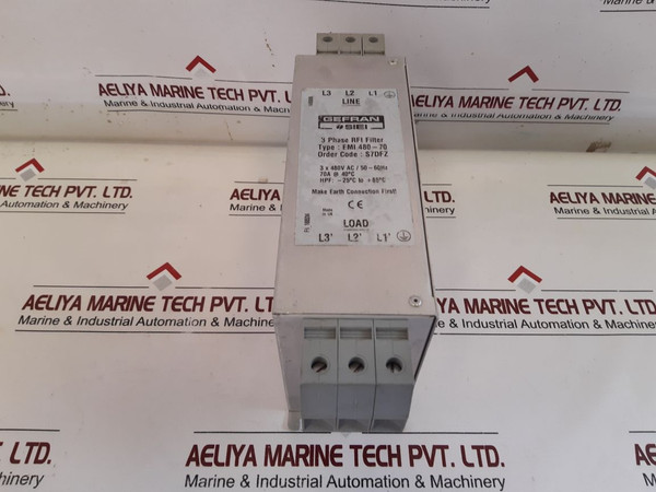 Gefran Emi 480-70 3 Phase Rfi Filter