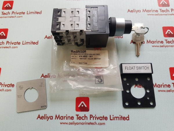 Baco PR12 Cam Switch With Key 20A 414 4622-801 - Macgregor
