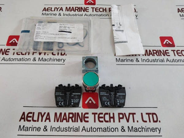 Siemens 3Sb3400-0D Green Start/Push Button Kit