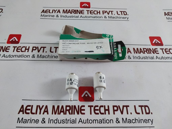 Lot Of 2X Imatech Dii 6A 500V Cartridge Fuse