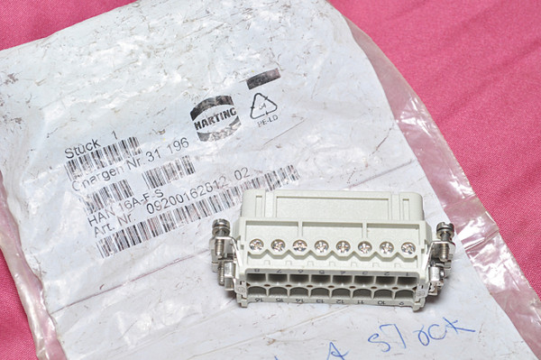 16a-f industrial connector by Harting, made in Germany