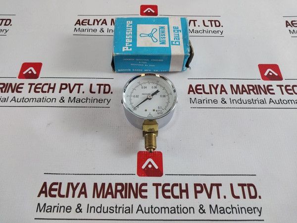 Nisshin B-7505 Pressure Gauge 0 To 1 Kgf/Cm²
