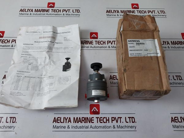 Siemens 41-30 Pneumatic Air Pressure Regulator 100 Psi