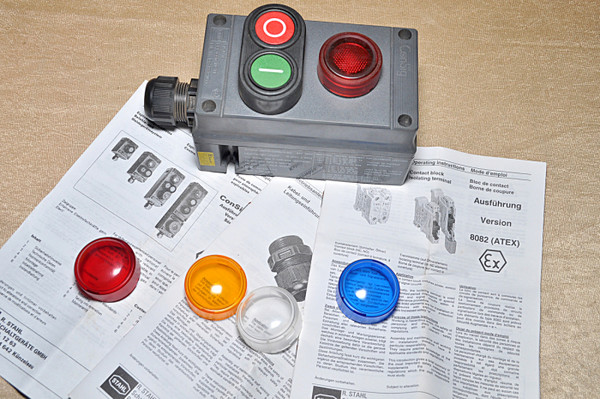 R.Stahl 8040/12 Push Button 12-254V Consig Switch Light