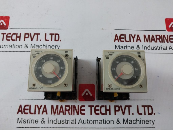 Lot Of 2X Omron H3Cr-a Programmable Multi-function Time Delay Relay 24Vdc/Ac