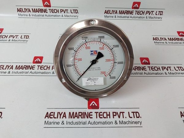 Stewarts S-7384 Ni Span C Tube And S.S. Socket Pressure Gauge 0-2500 Bar