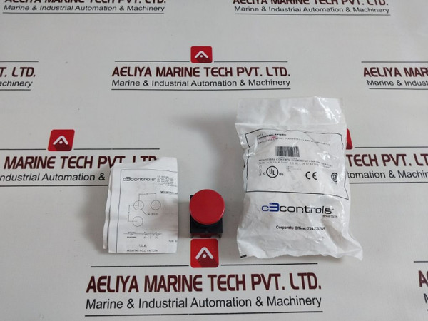 C3Controls 22Ppnonc-xpmrd Push Pull Button With Polyester Clamp Mushroom Cap
