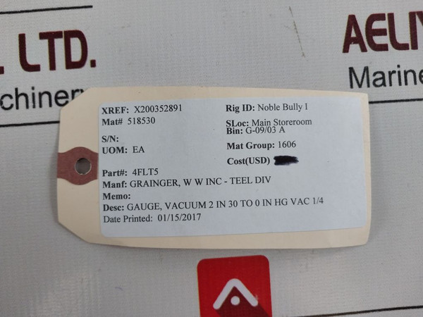 Lot of 2X Grainger 4FLT5 Pressure Gauge 30" TO 0" HG VAC