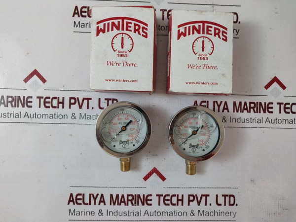Winters Pfq806 Pressure Gauge 0-200 Psi