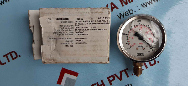 Wika 213.53.063 Pressure Gauge 25W-1005H-02L-300