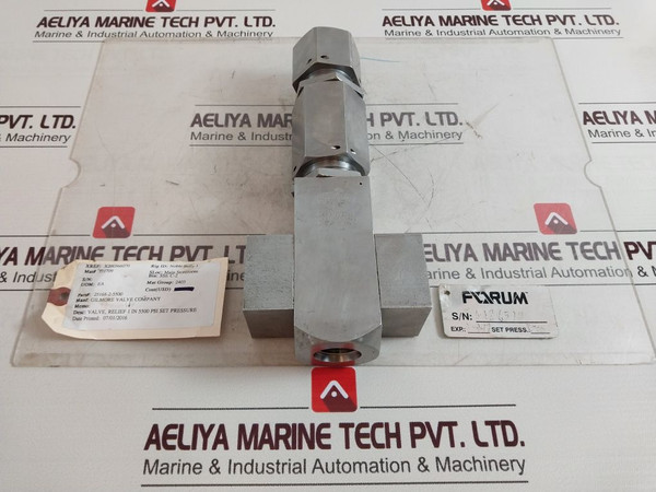 Gilmore 25168-2 Rev.F 5500 Psi Pressure Relief Valve 25168-2-5500