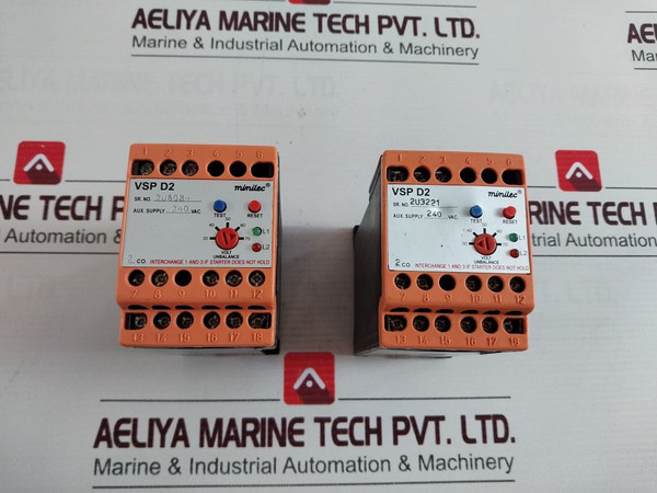 Minilec Vsp D2 Phase Failure Relay 2U3221 240Vac