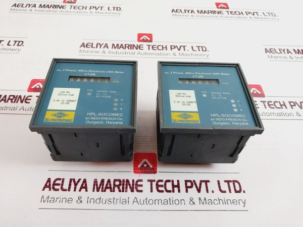 Hpl-socomec Ct-2M Ac, 3 Phase, 4 Wire Electronic Kwh Meter 3X240V 50Hz