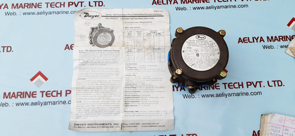 Dwyer 1950 00-2f explosion-proof differential pressure switch