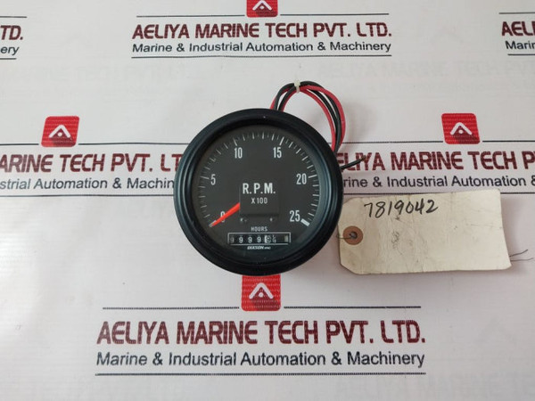 Dixson 7819042 Tachometer Hour Meter 0-25 R.P.M.