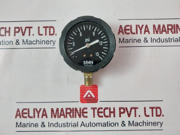 Span 02-1485-t Pressure Gauge 0-15 Psi