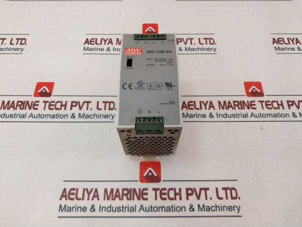 Din Rail Power Supply Mean Well Dr-120-24 Used