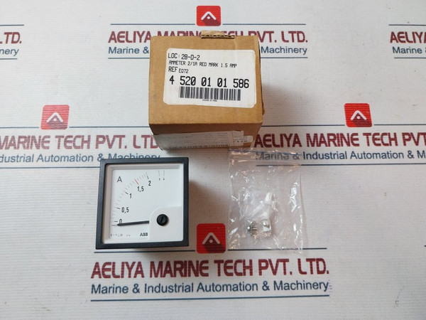 Abb Eq72 Ammeter 2/1A Red Mark 1.5 Amp 0-2/4A 45200101586