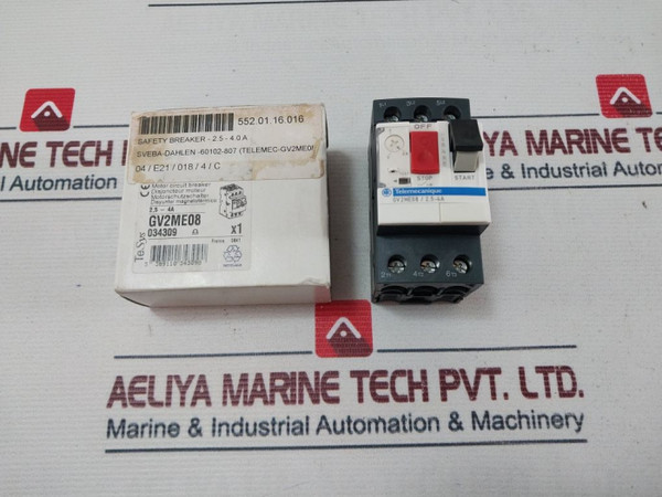 Motor Circuit Breaker Telemecanique Gv2Me08/2.5-4A - Schneider Electric