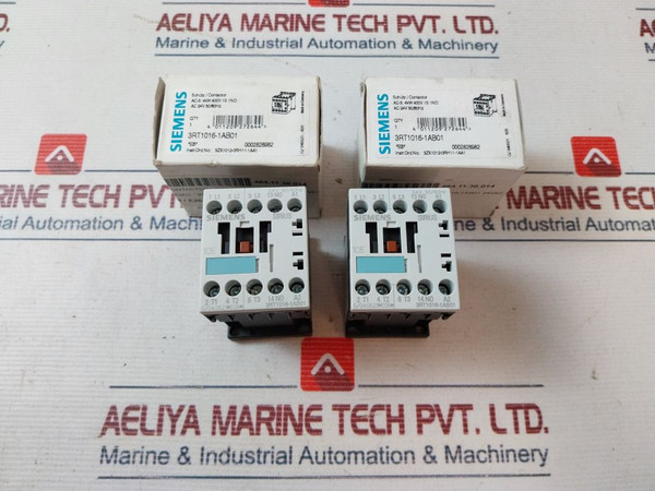 Siemens 3Rt1016-1Ab01 Contactor Ac 24V 50/60Hz