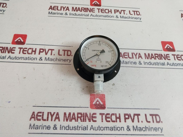 Nisshin Bt-2 1/4 Pressure Compound Gauge 0-20 Kgf/Cm2