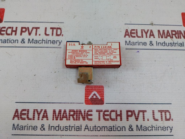 Gems Sensor 114166 Signal Return Zener Barrier 111970