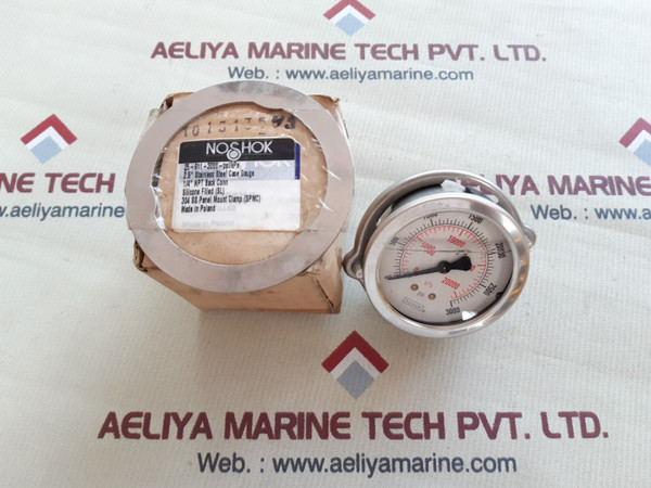 Noshok 25-911-3000-psi/kpa gauge stainless steel case