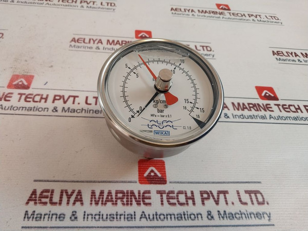 Wika En 837-1 Pressure Gauge 0-16 Bar Cl.1.0