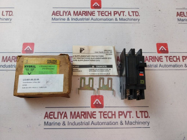 Square D Qou220 Circuit Breaker 20Amp 120/240 Vac 2-pole
