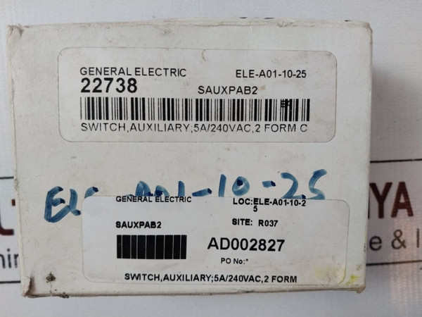 General Electric Sauxpab2 Auxiliary Switch (New)