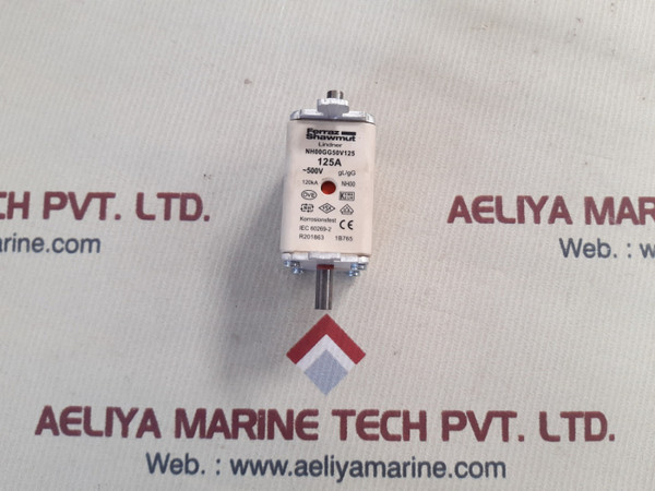 125A Ferraz Shawmut NH00GG50V125 Fuse - 500V GG/GL 120KA