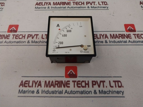 Celsa 0-750/1500 A Analog Recessed Ammeter
