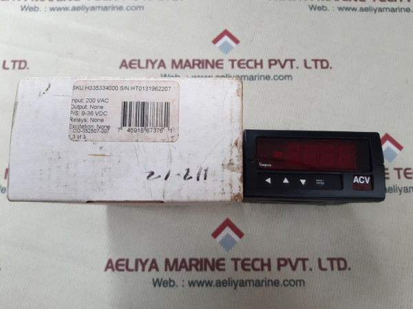 Simpson H335334000 digital panel meter, input 200VAC, made in USA