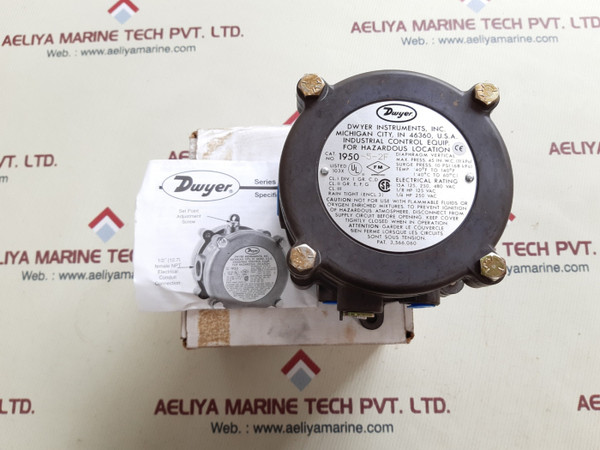 Dwyer 1950-5-2f explosion proof pressure switch - industrial control.