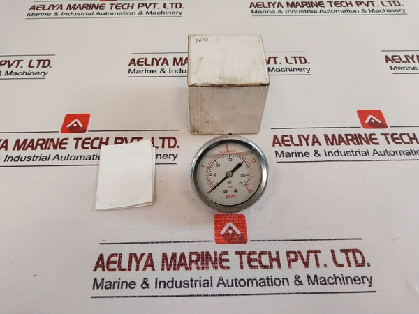 Span Hitek Pgs Pressure Gauge 0-230 Psi 0 To 16 Bar Kg/Cm2