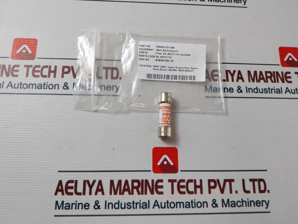 Lot Of 13X Shawmut A5Y3-11H Fuse 3A 500V Ac Dia 15X50 Eswb.0101.064