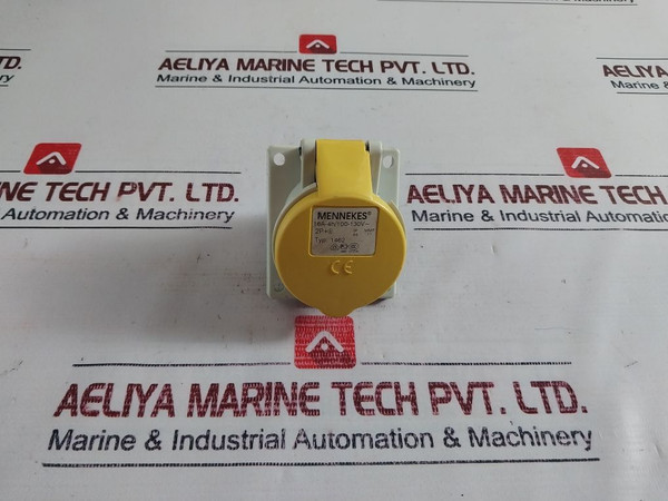 Mennekes 1462 Yellow Panel Mount 16A-4H/100-130V